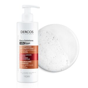 dercos kera solutions shampoing reconstituant cheveux secs et abîmés