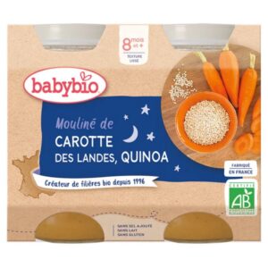 babybio pots bonne nuit carotte et quinoa 8mois bio 2x200g.jpg