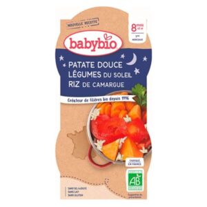 babybio repas bonne nuit patate douce legumes du soleil et riz de camargue 8mois bio 2x200g.jpg