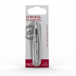 formes flammes pince a epiler acier forge chrome mors etroits biais 8cm refrence 11.jpg