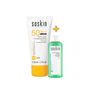 soskin ecran fluide spf50 50ml gel nettoyant 100ml offert.jpg